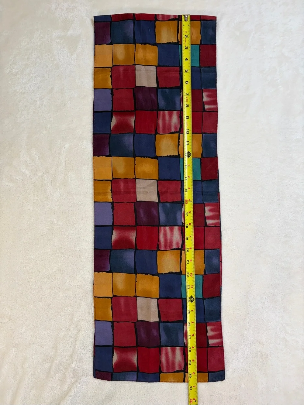 100% Silk Watercolor Windows Scarf